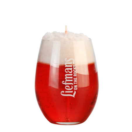 Bougie artisanale effet bière dans un verre à bière Liefman's 25 cl Bougie artisanale effet bière dans un verre à bière Liefman's 25 cl