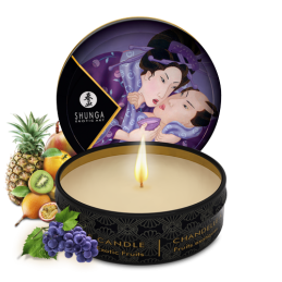 Mini bougie de massage - Libido Fruits exotiques  - Shunga - Bougie