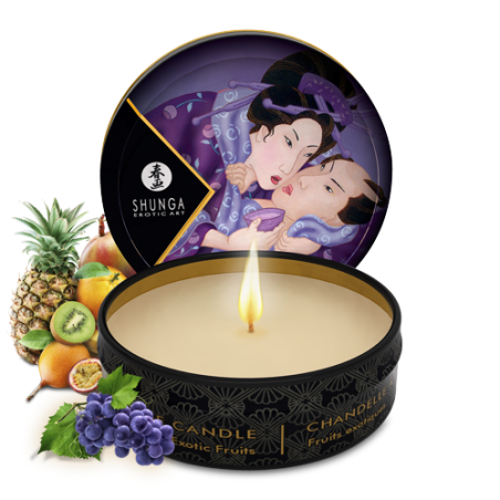 Mini bougie de massage - Libido Fruits exotiques  - Shunga - Bougie Mini bougie de massage - Libido Fruits exotiques  - Shunga - Bougie