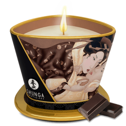 Bougie de massage lueur et caresses - Excitation Chocolat enivrant  - Shunga - Bougie