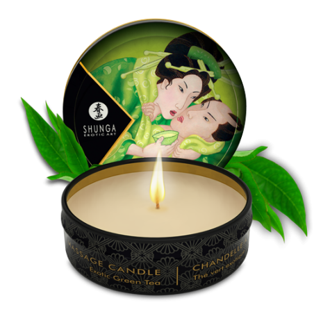 Mini bougie de massage - ZeniTaille uniquede Thé vert exotique  - Shunga - Bougie