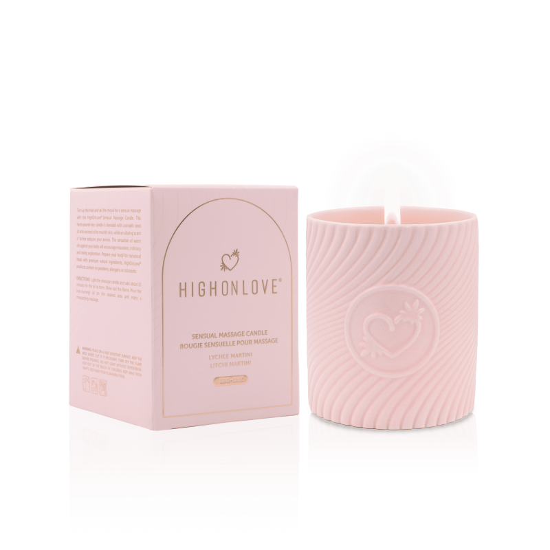 Bougie de massage Rose 220 ml - Martini au litchi Taille unique - High On Love - Bougie Bougie de massage Rose 220 ml - Martini au litchi Taille unique - High On Love - Bougie