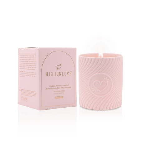 Bougie de massage Rose 220 ml - Martini au litchi Taille unique - High On Love - Bougie Bougie de massage Rose 220 ml - Martini au litchi Taille unique - High On Love - Bougie