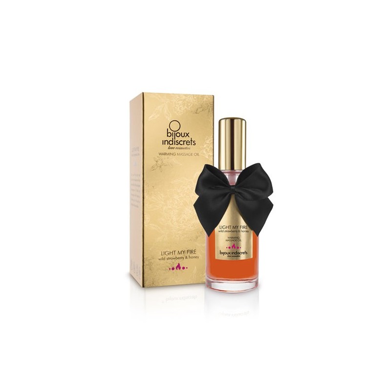 Huile de massage embrassable chauffante - Fraise sauvage  - Bijoux Indiscrets - Pour les massages Huile de massage embrassable chauffante - Fraise sauvage  - Bijoux Indiscrets - Pour les massages