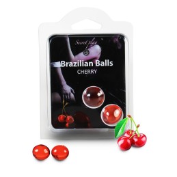 Duo Brazilian Balls Cerise 3385-6 Taille unique - Brazilian Balls - Pour les massages
