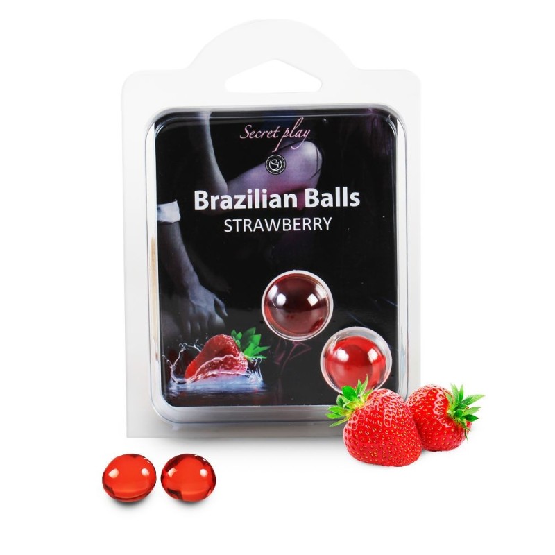 Duo Brazilian Balls Fraise 3385-7 Taille unique - Brazilian Balls - Pour les massages Duo Brazilian Balls Fraise 3385-7 Taille unique - Brazilian Balls - Pour les massages
