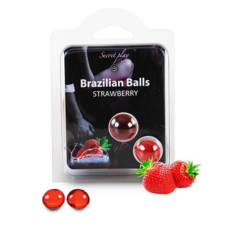 Duo Brazilian Balls Fraise 3385-7 Taille unique - Brazilian Balls - Pour les massages Duo Brazilian Balls Fraise 3385-7 Taille unique - Brazilian Balls - Pour les massages