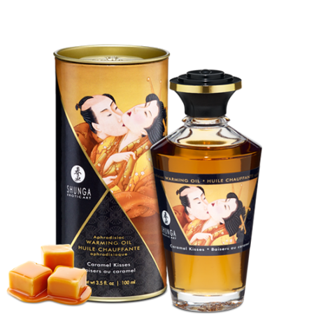 Huile chauffante aphrodisiaque - Baisers caramel Taille unique - Shunga - Pour les massages Huile chauffante aphrodisiaque - Baisers caramel Taille unique - Shunga - Pour les massages