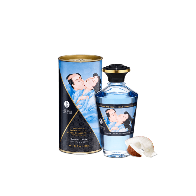 Huile chauffante aphrodisiaque - Frissons de coco 100ml Taille unique - Shunga - Pour les massages Huile chauffante aphrodisiaque - Frissons de coco 100ml Taille unique - Shunga - Pour les massages