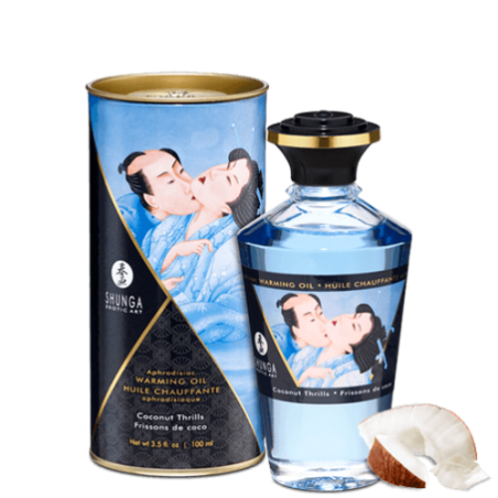Huile chauffante aphrodisiaque - Frissons de coco 100ml Taille unique - Shunga - Pour les massages Huile chauffante aphrodisiaque - Frissons de coco 100ml Taille unique - Shunga - Pour les massages