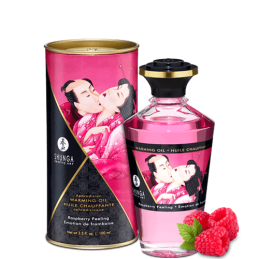 Huile chauffante aphrodisiaque - Framboise 100ml Taille unique - Shunga - Pour les massages