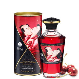 Huile chauffante aphrodisiaque - Cerise ardente 100ml Taille unique - Shunga - Pour les massages