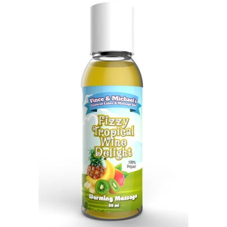 Huile chauffante V et M Vin pétillant aux Fruits exotiques - 50 ml  - Swede - Pour les massages Huile chauffante V et M Vin pétillant aux Fruits exotiques - 50 ml  - Swede - Pour les massages