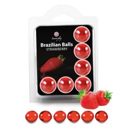 6 Brazilian Balls "Fraise" 3386-7 Taille unique - Brazilian Balls - Pour les massages
