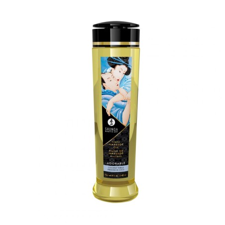 Huile de massage érotique - Adorable - Frissons de coco - 240 ml Taille unique - Shunga - Pour les massages Huile de massage érotique - Adorable - Frissons de coco - 240 ml Taille unique - Shunga - Pour les massages