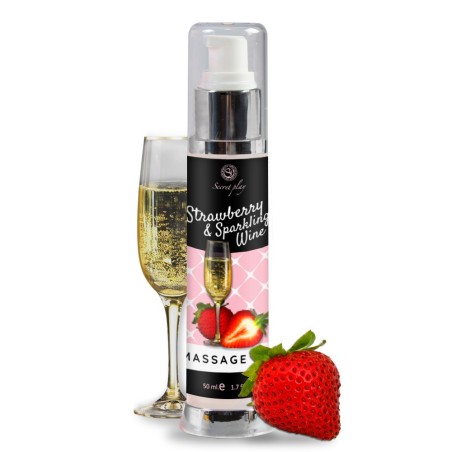 Huile de massage Fraise et Vin pétillant 3683 - 50 ml Taille unique - Secret Play - Pour les massages Huile de massage Fraise et Vin pétillant 3683 - 50 ml Taille unique - Secret Play - Pour les massages