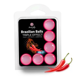 6 Brazilian Balls "Triple effect" 3699-1 Taille unique - Brazilian Balls - Pour les massages