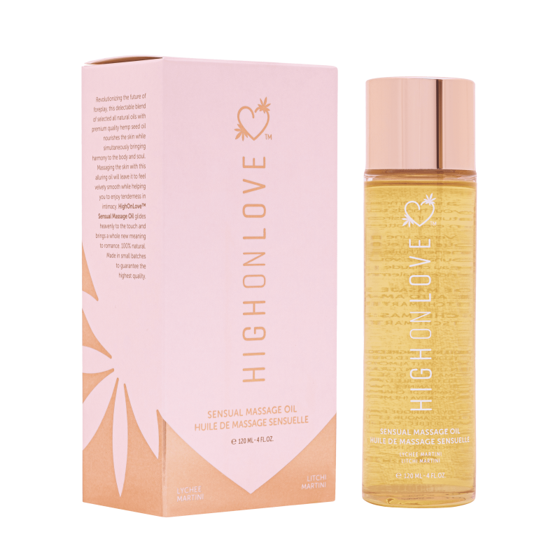Huile de massage luxueuse Martini au Litchi - 120 ml Taille unique - High On Love - Pour les massages Huile de massage luxueuse Martini au Litchi - 120 ml Taille unique - High On Love - Pour les massages