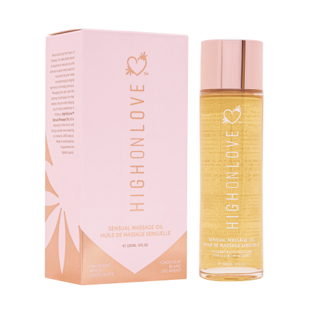 Huile de massage luxueuse Chocolat blanc décadent - 120 ml Taille unique - High On Love - Pour les massages Huile de massage luxueuse Chocolat blanc décadent - 120 ml Taille unique - High On Love - Pour les massages