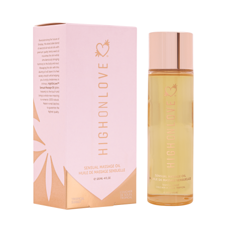 Huile de massage luxueuse Couché de soleil tropical - 120 ml Taille unique - High On Love - Pour les massages