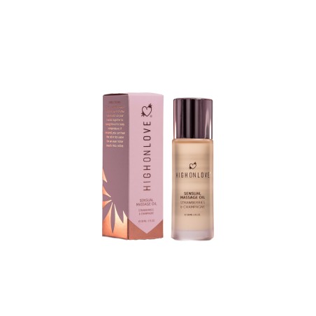 Mini Huile de massage luxueuse Fraises et champagne - 30 ml Taille unique - High On Love - Pour les massages Mini Huile de massage luxueuse Fraises et champagne - 30 ml Taille unique - High On Love - Pour les massages