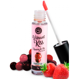 Brillant é lévres Vibrant Fraise gum 3653  - Secret Play - Lubrifiants