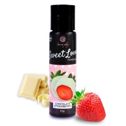 Gel comestible Chocolat blanc et Fraise 3672 - 60 ml  - Secret Play - Lubrifiants