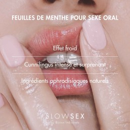 Feuilles de menthe pour sexe oral - Slow Sex - 7 unités Feuilles de menthe pour sexe oral - Slow Sex - 7 unités