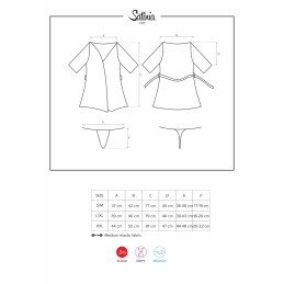 Satinia Peignoir - Noir S/M Satinia Peignoir - Noir S/M