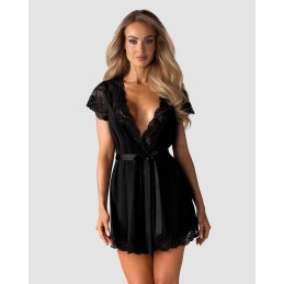 Peignoir - Noir S/M - Obsessive - Lingerie Femme
