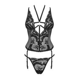 Alessya Corset et string noir XS/S