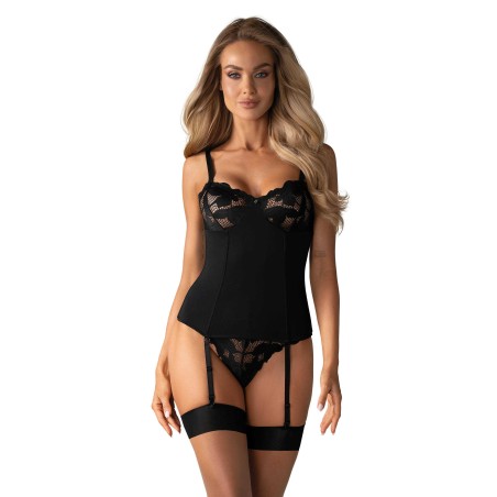 Editya corset noir XS/S - Obsessive - Lingerie Femme Editya corset noir XS/S - Obsessive - Lingerie Femme