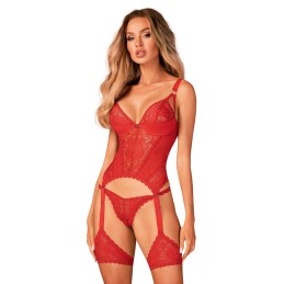 Belovya corset Rouge XS/S - Obsessive - Lingerie Femme
