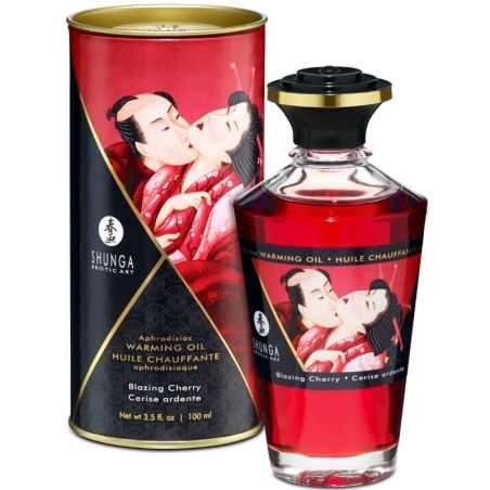 SHUNGA - HUILE DE MASSAGE EFFET CHALEUR SAVEUR INTENSE DE CERISE 100 ML SHUNGA - HUILE DE MASSAGE EFFET CHALEUR SAVEUR INTENSE DE CERISE 100 ML
