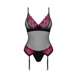 Rosenty guépiére et string - Noir XS/S
