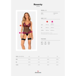 Rosenty guépiére et string - Noir M/L