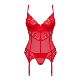 Ingridia corset et string - Rouge XS/S