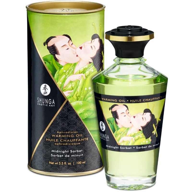 SHUNGA - HUILE DE MASSAGE À EFFET CHALEUR SAVEUR SORBT DE MINUIT 100 ML SHUNGA - HUILE DE MASSAGE À EFFET CHALEUR SAVEUR SORBT DE MINUIT 100 ML