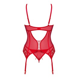 Ingridia corset et string - Rouge XL/XXL