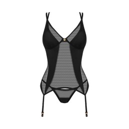 Nesari corset et string - Noir M/L