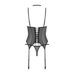 Donarella corset et string - Noir NP M/L