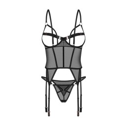 Euridia corset et string - Noirs XS/S - Obsessive Freedom - Lingerie Femme