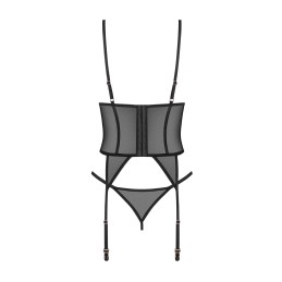 Euridia corset et string - Noirs XS/S - Obsessive Freedom - Lingerie Femme