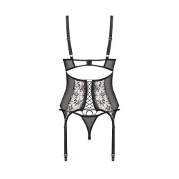 Vila blanes corset et string - Noirs XL/XXL - Obsessive Exquisite - Lingerie Femme