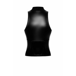 Glam Top wetlook avec corset en vinyle XXL