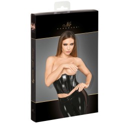 Corset en cuir écologique laqué avec baleine pour femme L Corset en cuir écologique laqué avec baleine pour femme L