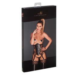 Powerwetlook avec corsage en dentelle M