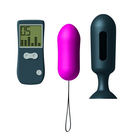 Oeuf Vibrant et Plug Genius Secret Vibe - Rose et Noir  - Dorcel - Vibrateurs