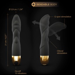Vibromasseur Dorcel Flexi et Joy - Noir et Or Taille unique