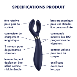 Vibromasseur pour couple Satisfyer Endless Fun - Bleu  - Satisfyer - Vibrateurs
